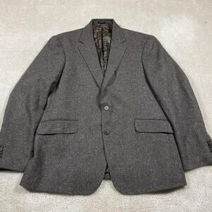 Joe Joseph Abboud Blazer Mens 42R Gray Wool Blend Tweed Sport Coat Camo Lined